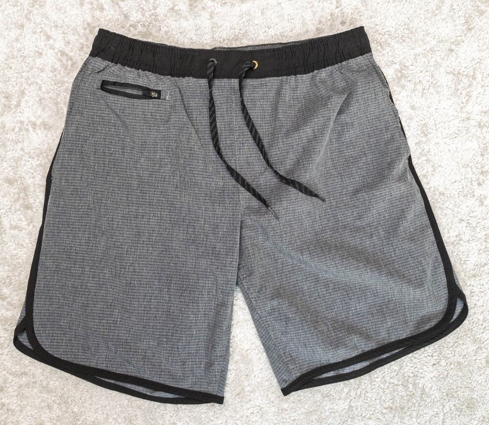 Burnside 360 Gray Marled Print Active Shorts Mens Size M